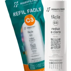 Refil Filtro Facile C3 Purificador De Água Hidrofiltros - Reduz Cloro