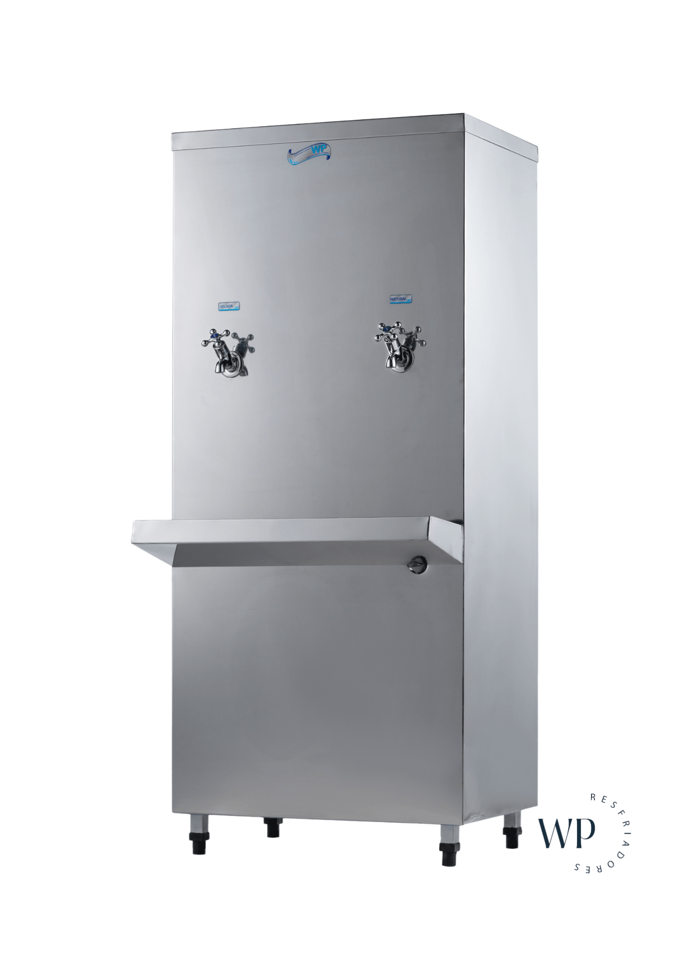 BEBEDOURO INDUSTRIAL EM INOX 50 LITROS WP COM DUAS TORNEIRAS