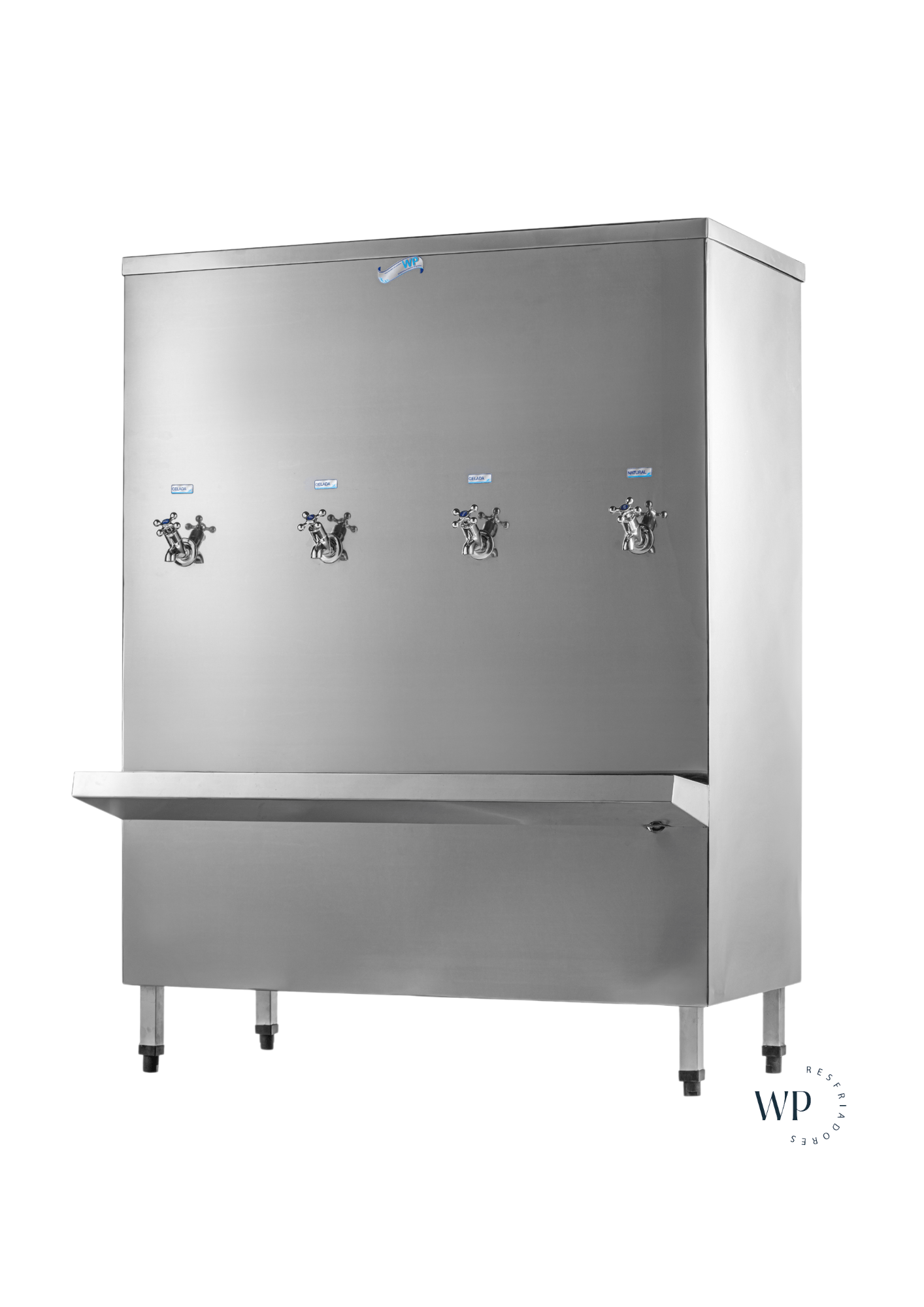 BEBEDOURO INDUSTRIAL EM INOX 200 LITROS WP COM QUATRO TORNEIRAS